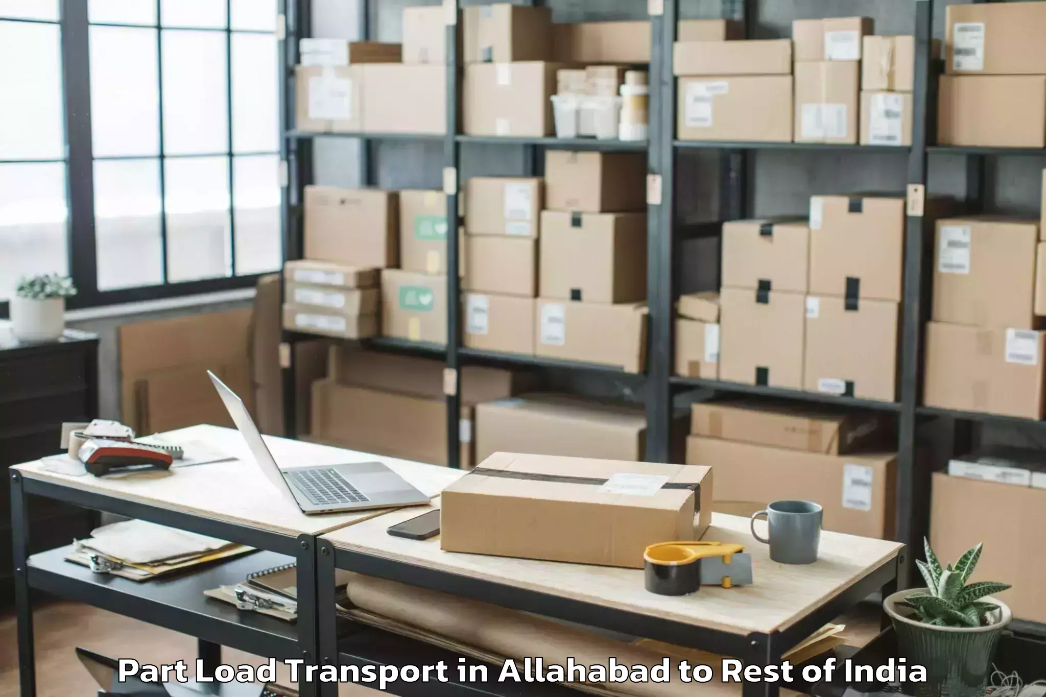 Get Allahabad to Srinagar Airport Sxr Part Load Transport